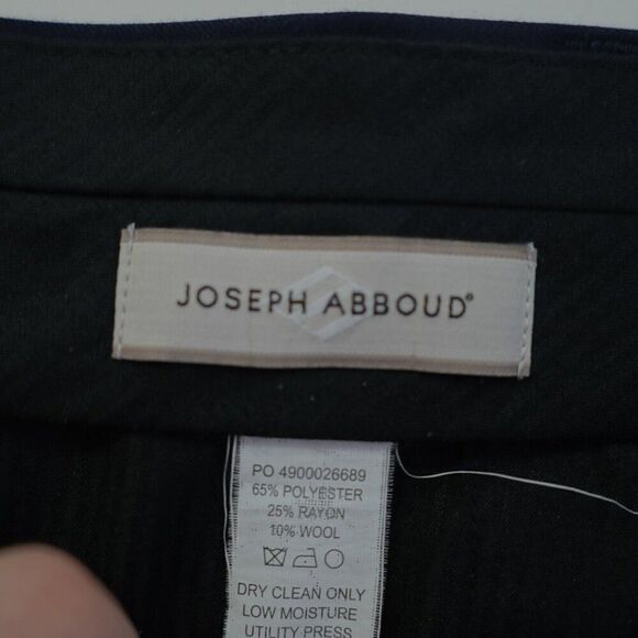 Joseph Abboud Dress Pants Polyester Wool Blue Pleated Cuffed Mid RIse 38/30 Line - Picture 5 of 7